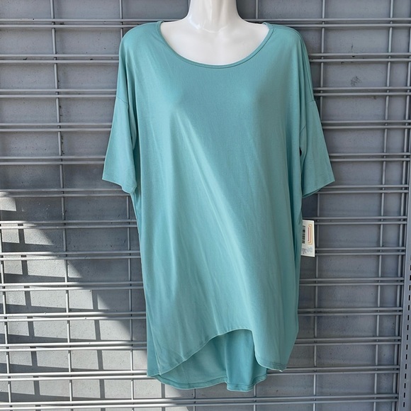 LulaRoe Solid Mint Green Irma Tunic Top-0339 - Picture 5 of 10